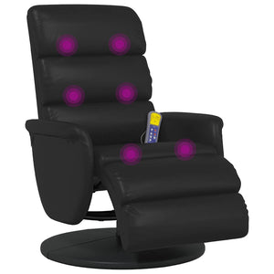 Massage Relaxsessel Schwarz Kunstleder