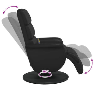 Massage Relaxsessel Schwarz Kunstleder