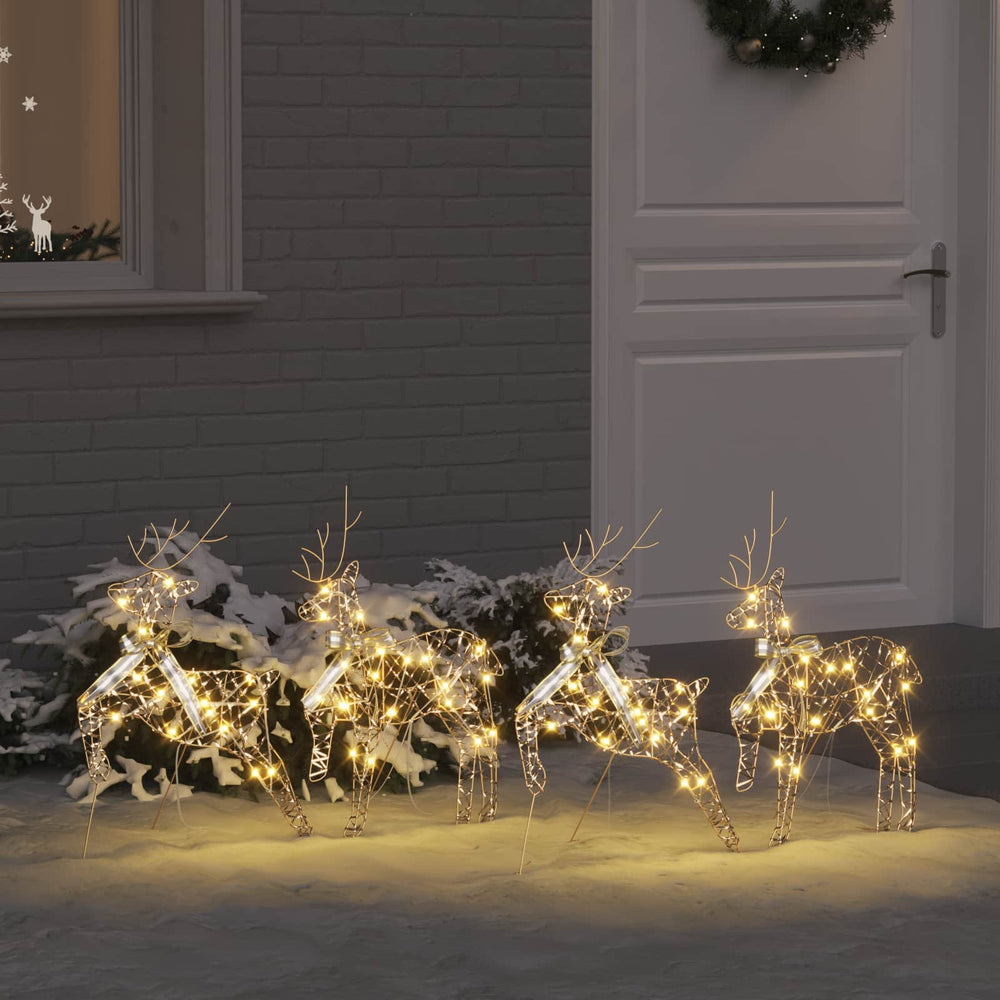 LED Rentiere Gold 4er Set