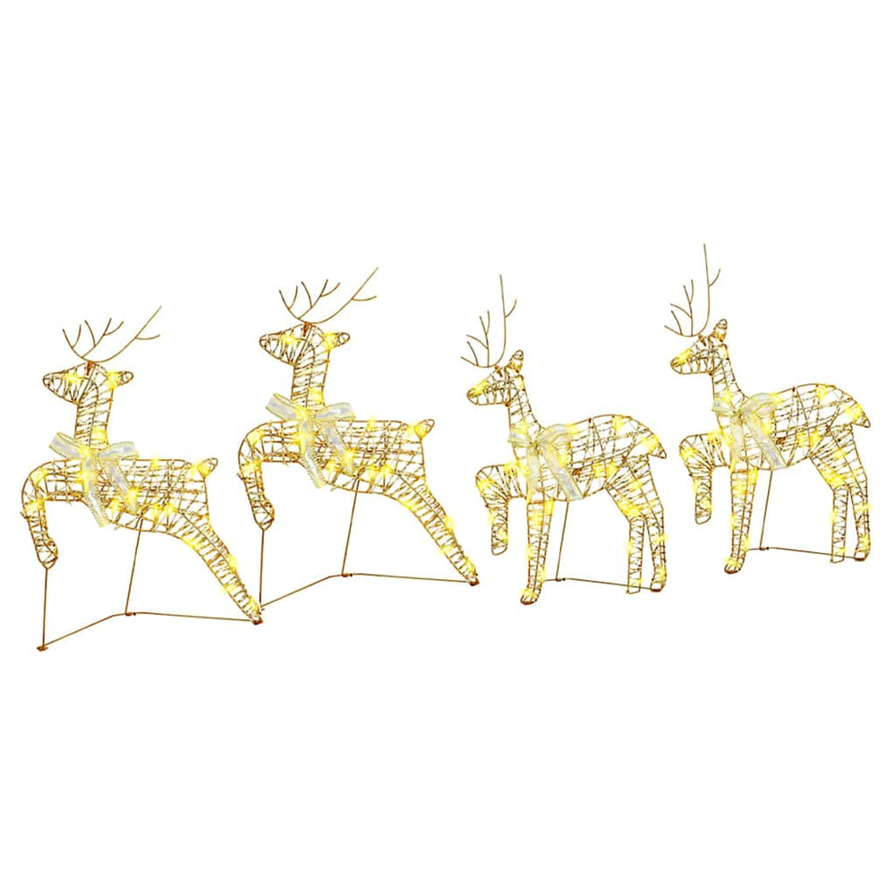 LED Rentiere Gold 4er Set