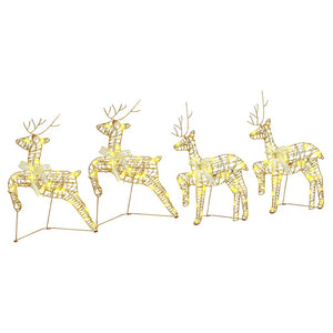 LED Rentiere Gold 4er Set