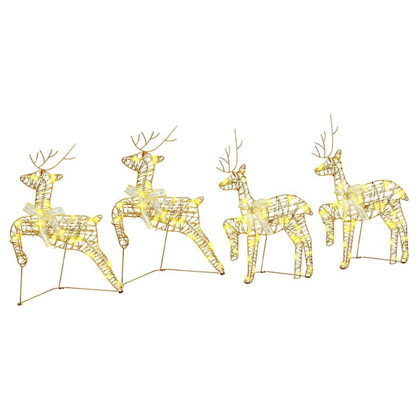 LED Rentiere Gold 4er Set