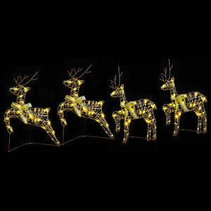 LED Rentiere Gold 4er Set