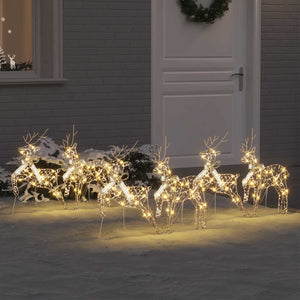 LED Rentiere Gold 6er Set