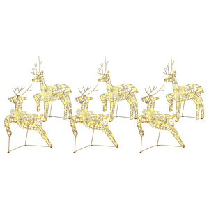 LED Rentiere Gold 6er Set