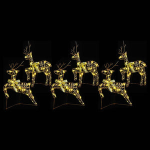 LED Rentiere Gold 6er Set