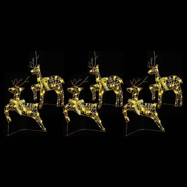 LED Rentiere Gold 6er Set