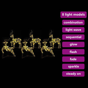 LED Rentiere Gold 6er Set