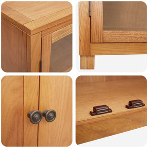 Aufbewahrungsmöbel Set, 2-teilig, Naturholz & Eiche