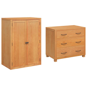 Aufbewahrungsmöbel Set Braun Holz