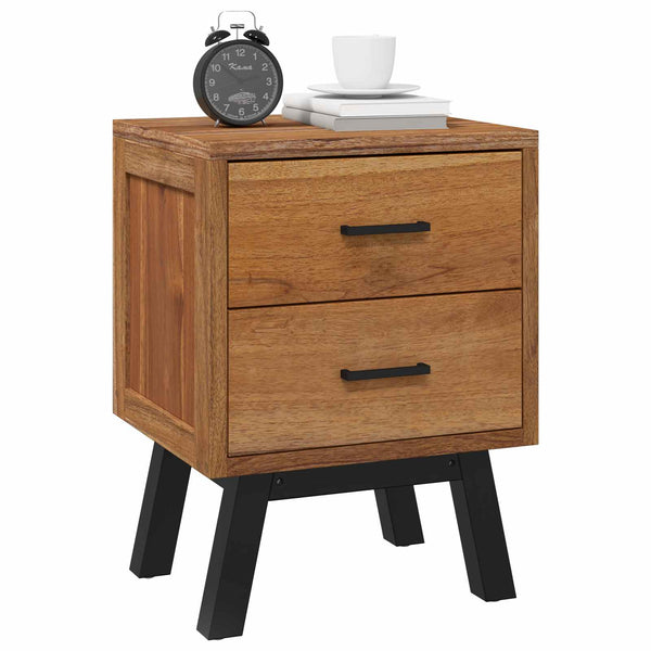 Nachttisch Teakholz Massiv 40x35x55 cm