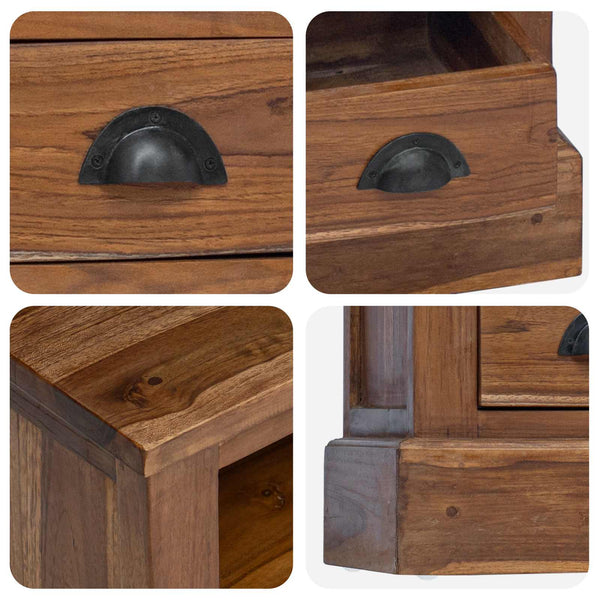 Teak Aufbewahrungsschrank Naturholz 60cm