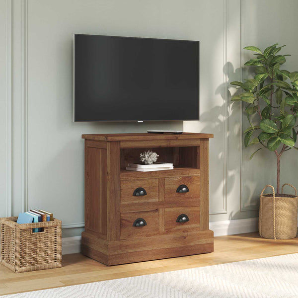 Teak Aufbewahrungsschrank Naturholz 60cm