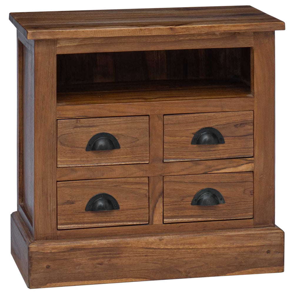 Teak Aufbewahrungsschrank Naturholz 60cm