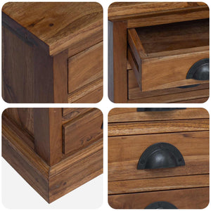 Teak Kommode mit Schubladen, 35x30x60 cm
