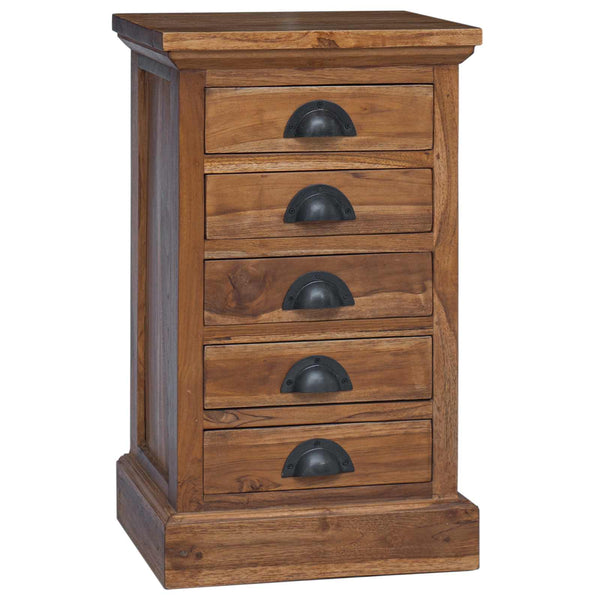 Teak Kommode mit Schubladen, 35x30x60 cm
