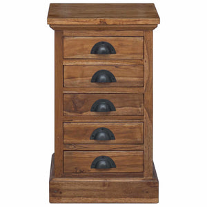 Teak Kommode mit Schubladen, 35x30x60 cm