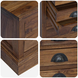 Massivholz Teak Kommode mit Schubladen