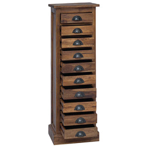 Massivholz Teak Kommode mit Schubladen