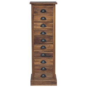 Massivholz Teak Kommode mit Schubladen