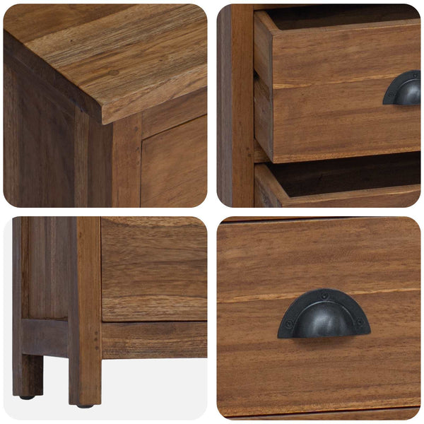 Teak Kommode mit Schubladen, Naturholz