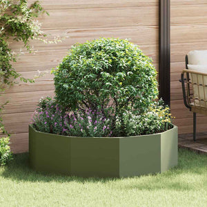 Stahl Pflanzkübel Olive Grün 120x120x35cm