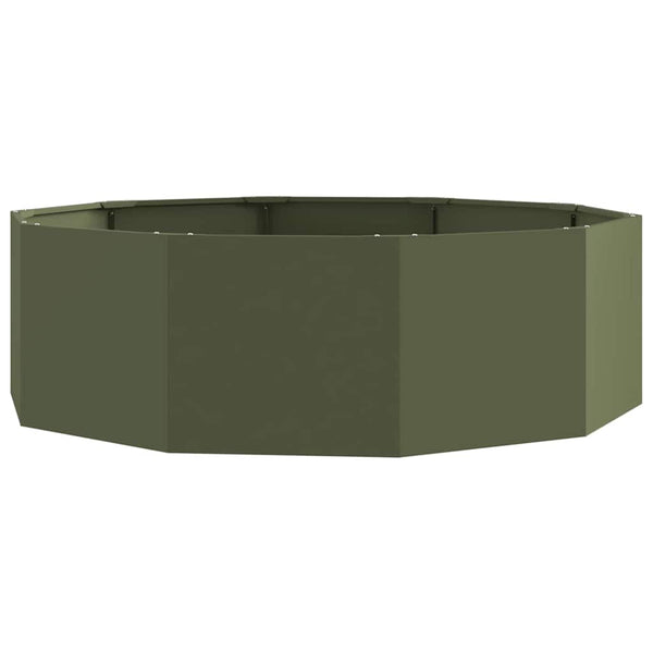 Stahl Pflanzkübel Olive Grün 120x120x35cm
