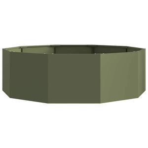 Stahl Pflanzkübel Olive Grün 120x120x35cm