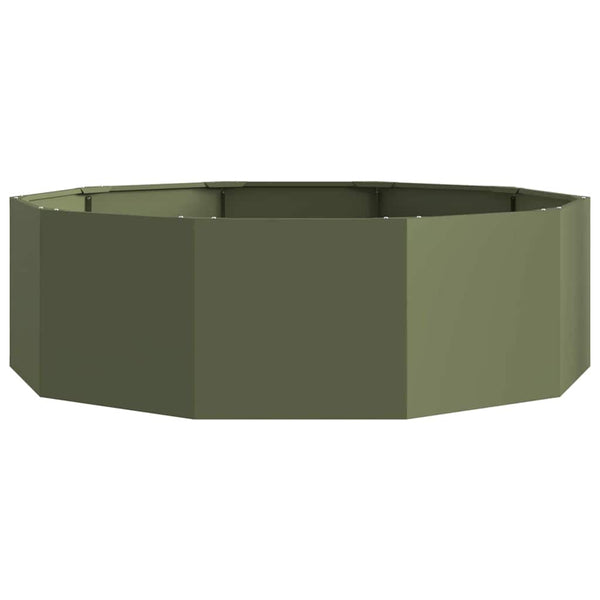 Stahl Pflanzkübel Olive Grün 120x120x35cm