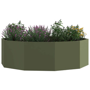 Stahl Pflanzkübel Olive Grün 120x120x35cm