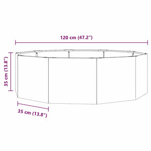 Stahl Pflanzkübel Olive Grün 120x120x35cm