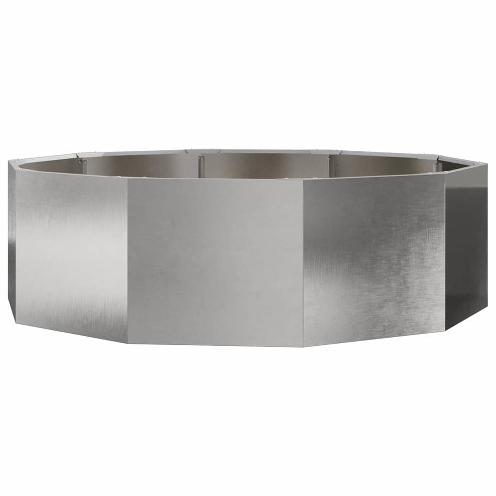 Edelstahl Pflanzkübel Silber 120x120x35cm