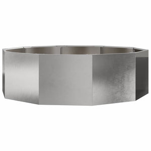 Edelstahl Pflanzkübel Silber 120x120x35cm