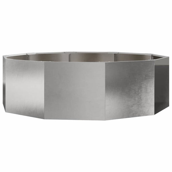 Edelstahl Pflanzkübel Silber 120x120x35cm