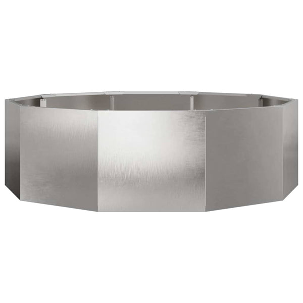 Edelstahl Pflanzkübel Silber 120x120x35cm