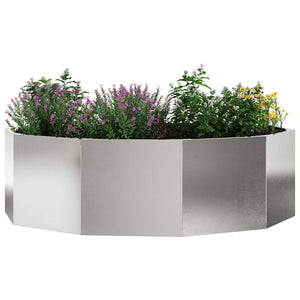 Edelstahl Pflanzkübel Silber 120x120x35cm
