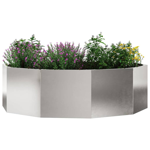 Edelstahl Pflanzkübel Silber 120x120x35cm