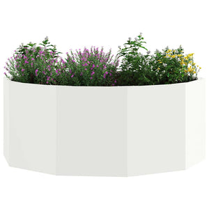 Weißer Stahl Pflanzkübel 90x90x35cm