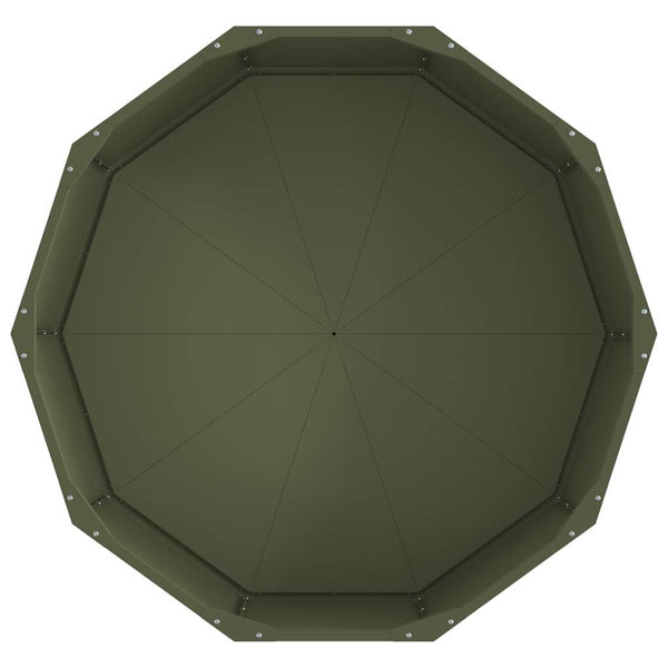Oliven Grüner Stahl Pflanzkübel 90x90x35cm