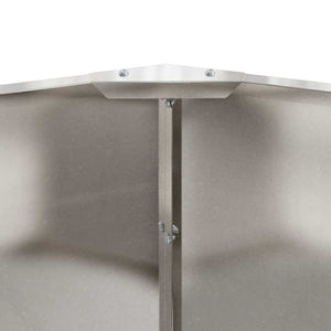 Edelstahl Pflanzkübel Silber 90x90x35cm