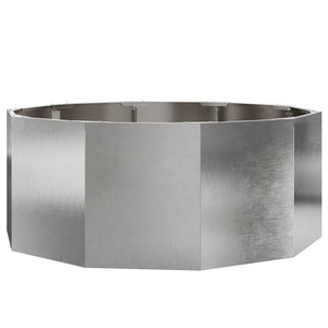 Edelstahl Pflanzkübel Silber 90x90x35cm