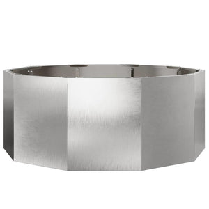 Edelstahl Pflanzkübel Silber 90x90x35cm