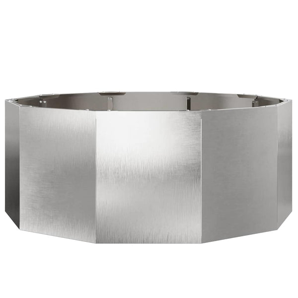 Edelstahl Pflanzkübel Silber 90x90x35cm