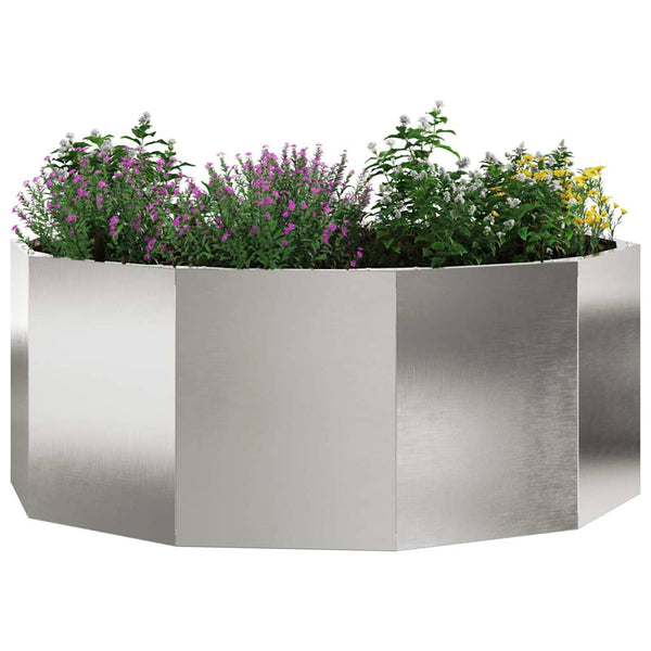 Edelstahl Pflanzkübel Silber 90x90x35cm