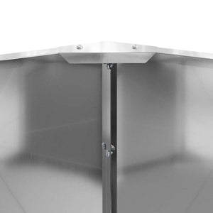 Silberner Pflanzkübel 90x90x35cm