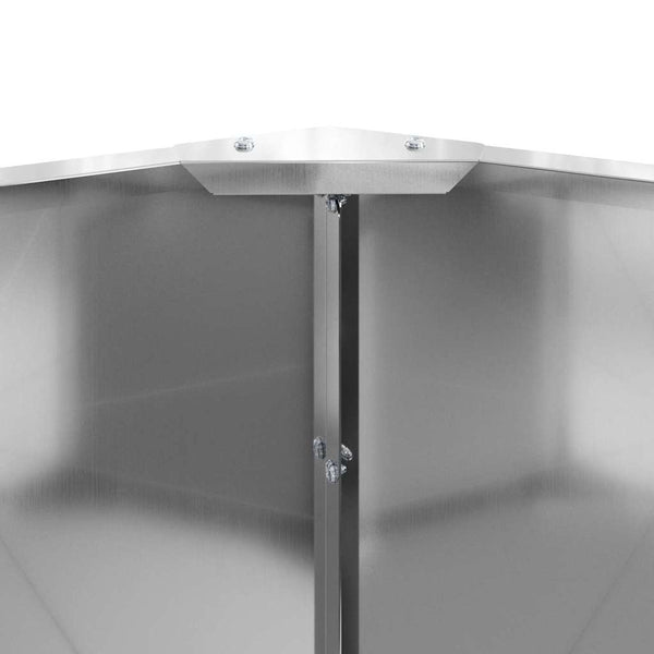 Silberner Pflanzkübel 90x90x35cm