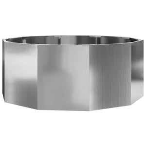 Silberner Pflanzkübel 90x90x35cm