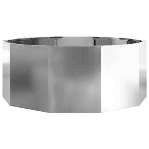 Silberner Pflanzkübel 90x90x35cm