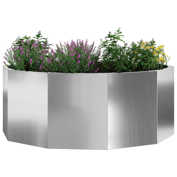 Silberner Pflanzkübel 90x90x35cm