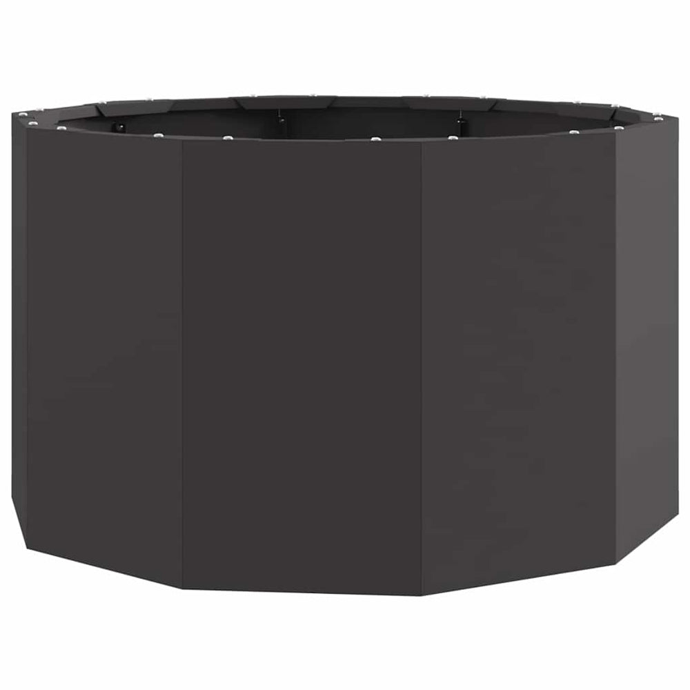 Schwarzer Pflanzkübel Stahl 60x60x35cm